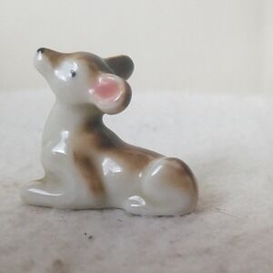 Miniature Ceramic Deer Figurine Animal Fairy Garden Terrariums Dioramas Bambi